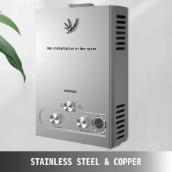 Aquecedor de água a gás VEVOR: Kits de caldeiras portáteis de aço inoxidável