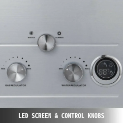 Aquecedor de água a gás VEVOR: Kits de caldeiras portáteis de aço inoxidável