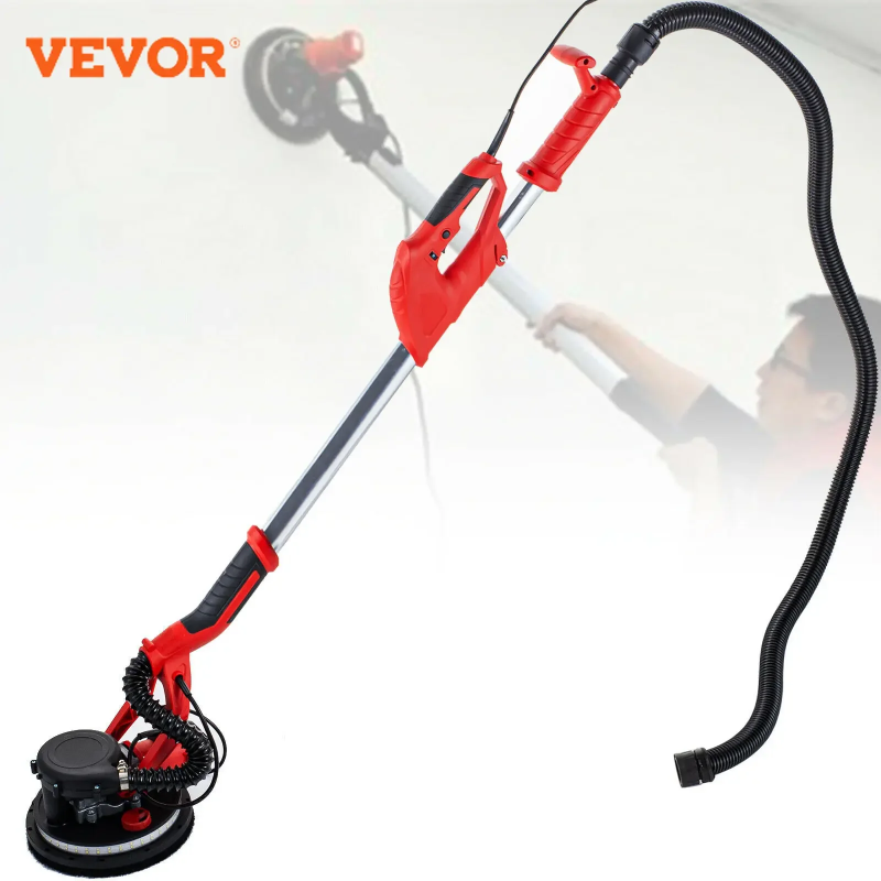 Elektrická bruska na sádrokarton VEVOR: Sada brusek na stěny a kotouče 750 W