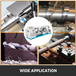 Mini torno de metal 1100W - Torneamento e furação de contrafaces