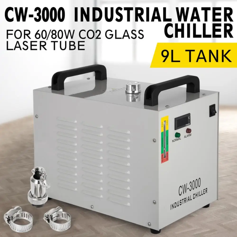 Enfriador de agua con grabado láser CW3000 | Refrigeración industrial de 9 l