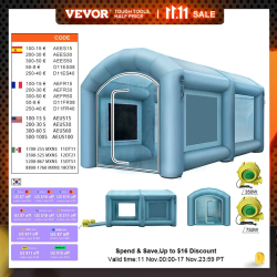Tenda de cabine de pintura inflável VEVOR: Cabine de pintura automotiva portátil