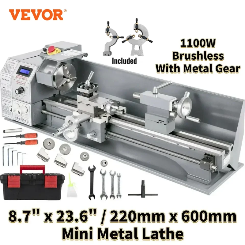 VEVOR Mini Metal Lathe Machine: Powerful & Precise Turning