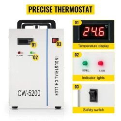 Enfriador de agua VEVOR para tubos láser de CO2 | Soluciones de refrigeración industrial