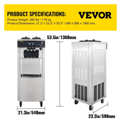 VEVOR Commercial Ice Cream Maker: Frozen Treats for Businesses