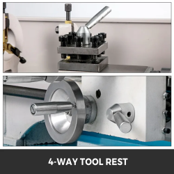 Mini torno VEVOR: potente torno de 1100 W para proyectos de precisión.