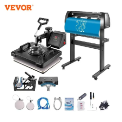 VEVOR 5-in-1 Heat Press & Vinyl Cutter for DIY Art Projects