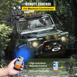 VEVOR 13500 LBS Electric Winch - Synthetic Rope, Remote Control