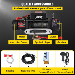 VEVOR 13500 LBS Electric Winch: Heavy Duty Recovery & Towing