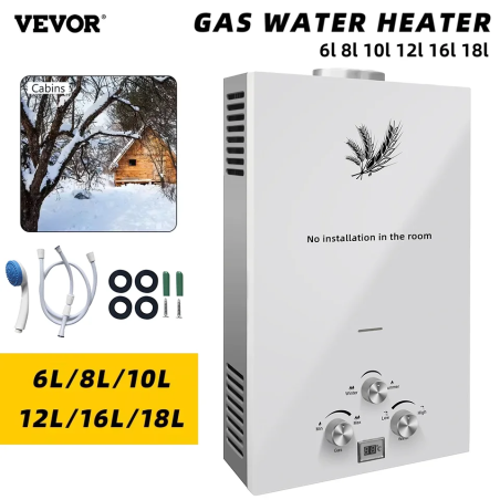 Aquecedores de água portáteis a propano VEVOR para casa e acampamento