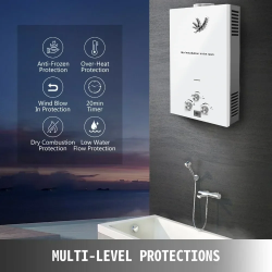 Aquecedores de água portáteis a propano VEVOR para casa e acampamento