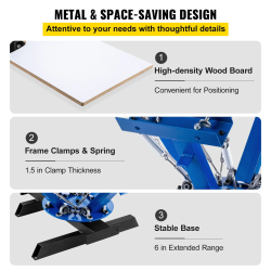 VEVOR 4-värinen silkkipainokone tee-se-itse-paitoihin