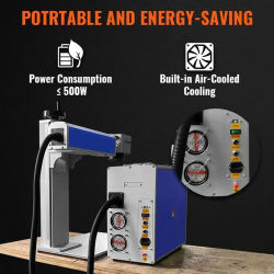 High-Precision 30W/50W Fiber Laser Engraver for Metal & Jewelry