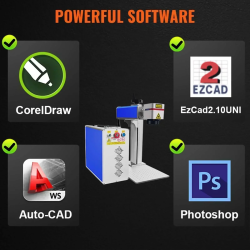 High-Precision 30W/50W Fiber Laser Engraver for Metal & Jewelry