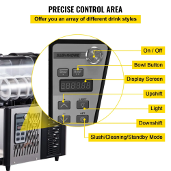 Komerční stroj na rozbředlý sníh VEVOR na mražené nápoje