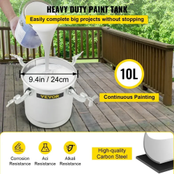 Tlakový rozprašovač barev VEVOR: Profesionální kapacita 10 l