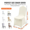 VEVOR Chair Covers: 50 Pack Ivory Stretch Spandex | VEVOR