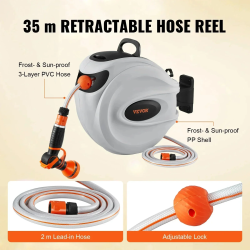 VEVOR Retractable Hose Reel: Organize Your Garden Watering Easily
