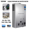 Aquecedor de água sem tanque VEVOR: Caldeira instantânea de GLP com visor LCD