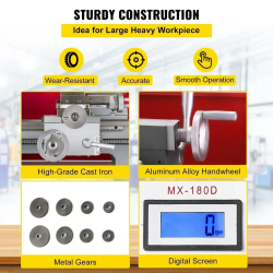 Mini torno de metal para rosqueamento e usinagem de precisão