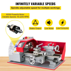 Mini torno de metal para rosqueamento e usinagem de precisão