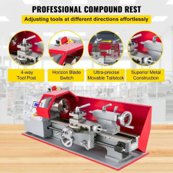 Mini torno de metal para rosqueamento e usinagem de precisão
