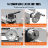 Mini Lathe Machine: Powerful 1200W Brushed Motor for Precision Turning