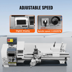 Mini Torno para Metal - Potente 1500W para Peças de Precisão