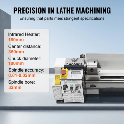 Precyzyjna mini tokarka do metalu: obróbka metali i gwintowanie