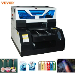 VEVOR A3 UV Flatbed Printer for Bottles & More