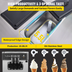 Kaupallinen VEVOR-jäätelökone: tuoretta ja turvottua täydellisyyttä