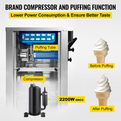 Kaupallinen VEVOR-jäätelökone: tuoretta ja turvottua täydellisyyttä