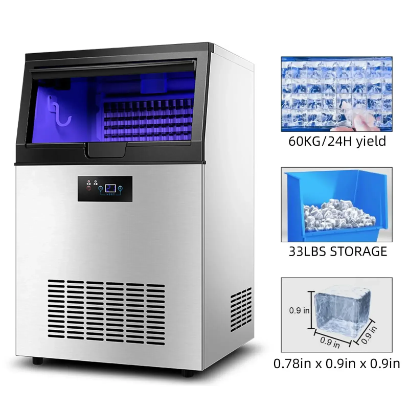 VEVOR Commercial Ice Maker: 60KG/Day Production