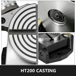 Mesa giratoria VEVOR de 4" - Inclinación de precisión para fresado y taladrado