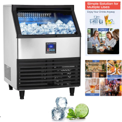 VEVOR Commercial Ice Maker: 270lbs/24hr Cube Ice Production
