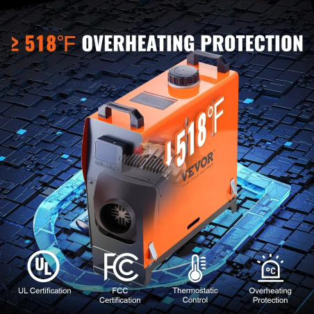 VEVOR Car Heater: Diesel Air Heat with Remote & LCD Controller