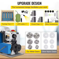 Mini torno de metal VEVOR: mecanizado de precisión para manualidades y proyectos