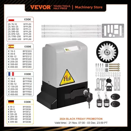 Abridor de puerta automático VEVOR: acceso seguro y fácil